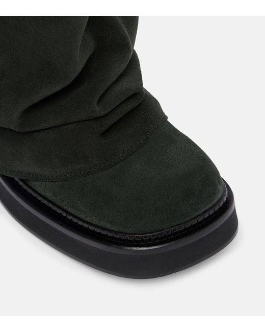 The Attico Black Robin Leather Combat Boots