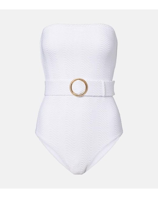 Alexandra Miro White Iris Belted Swimsuit