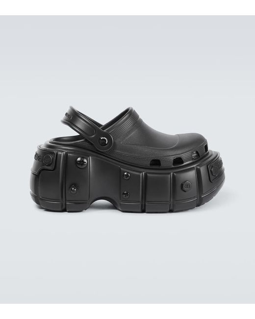 X Crocs mules con plataforma Hardcrocs Balenciaga de hombre de color Black