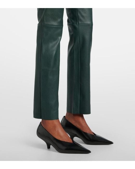 Stouls Green Jacky Leather Slim Pants