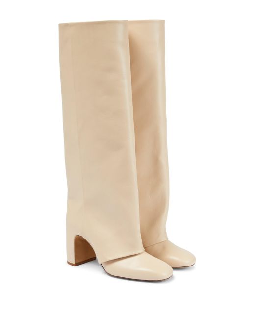 Chloé Natural Karle Knee-high Leather Boots
