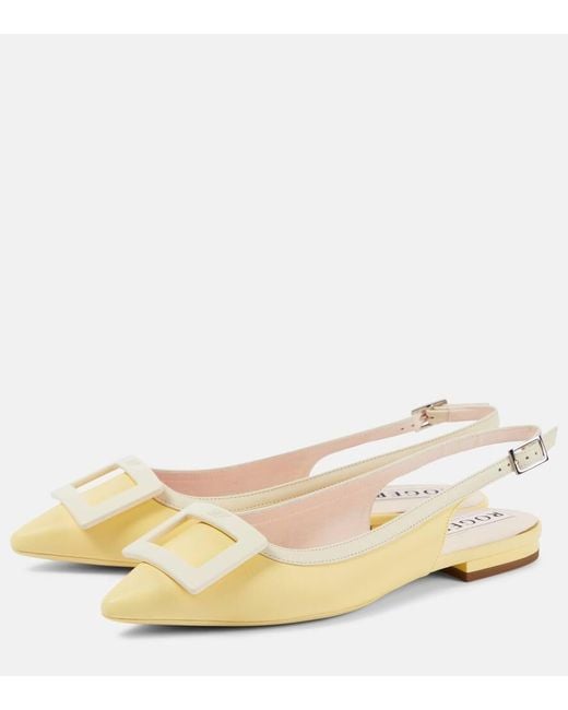 Roger Vivier Natural Slingback-Ballerinas Gommettine Aus Leder