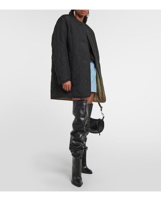 Isabel Marant Black Nesma Quilted Parka