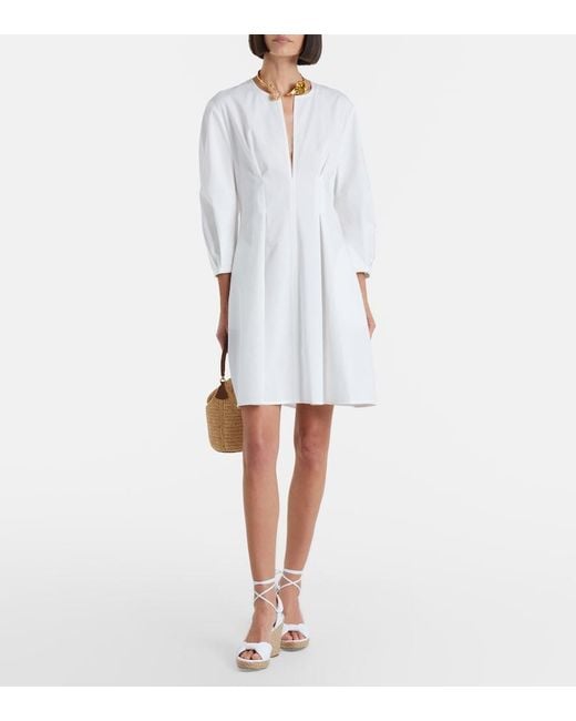 Aquazzura White Carina Leather Espadrille Wedges