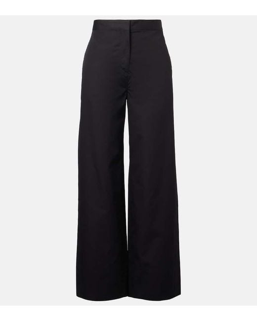 Totême  Blue Weite Hose Aus Baumwolle