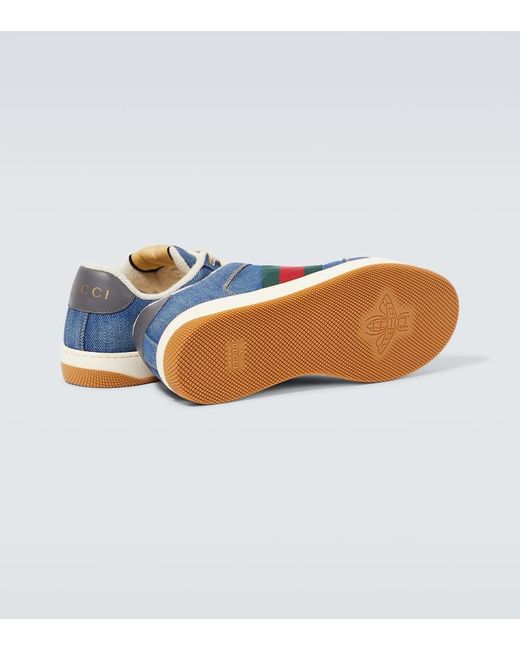 Gucci Sneakers Screener aus Denim in Blue für Herren