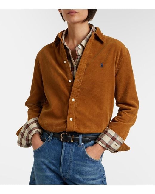 Polo Ralph Lauren Brown Cotton Corduroy Shirt