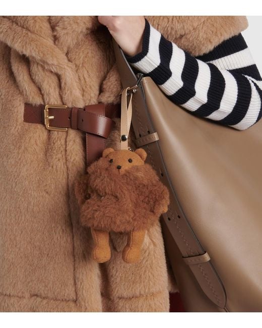 Max Mara Brown Myteak Bear Bag Charm