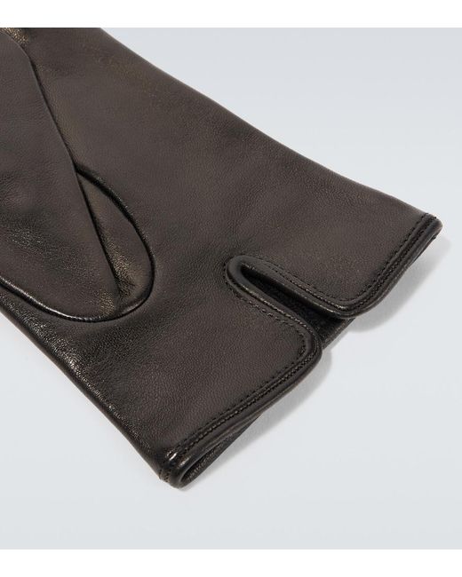 Giorgio Armani Black Leather Gloves for men