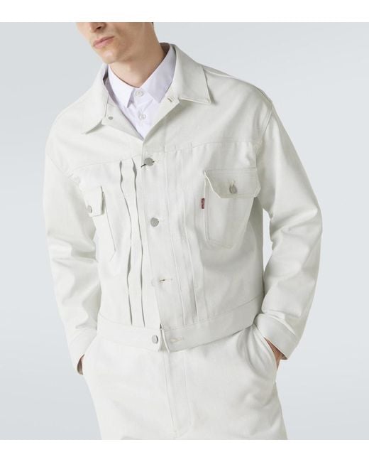 Junya Watanabe White X Levi's Oversized Denim Jacket for men