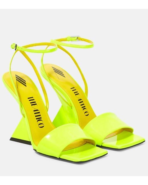 The Attico Yellow Cheope Wedge Sandals
