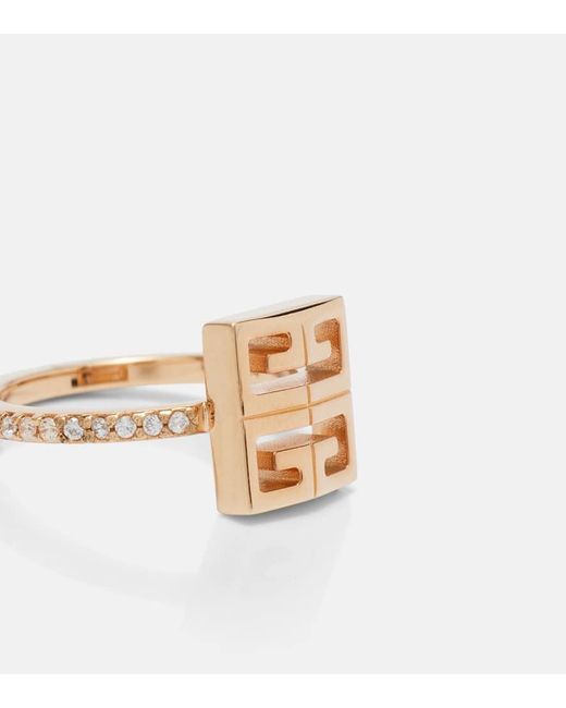 Anello 4G Con Cristalli Swarovski di Givenchy in Natural