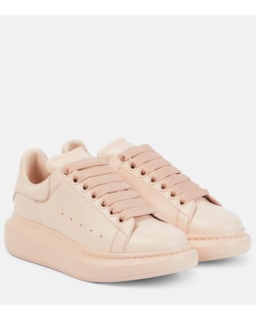 Alexander McQueen Pink Oversized Leather Sneakers