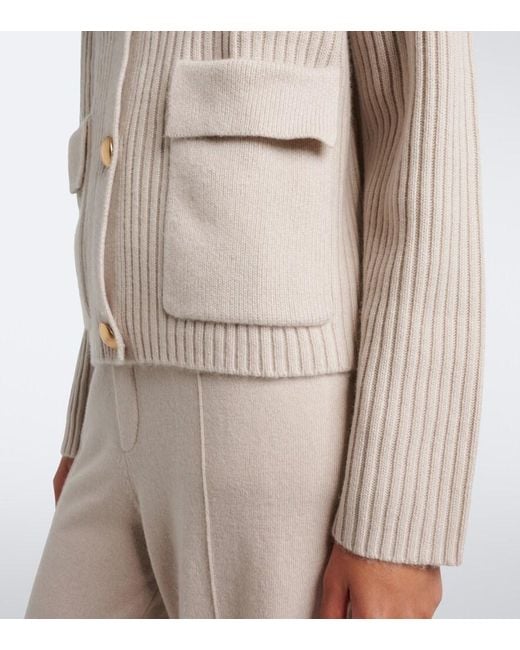 Jardin Des Orangers Natural Ribbed-Knit Wool And Cashmere Cardigan