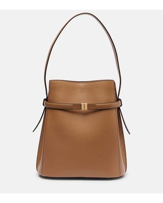 Totême  Brown Leather Bucket Bag