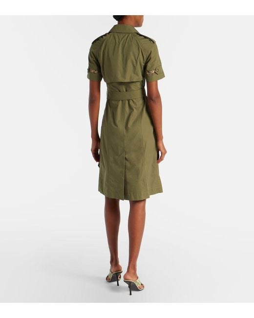 Burberry Green Cotton Shirt Dress