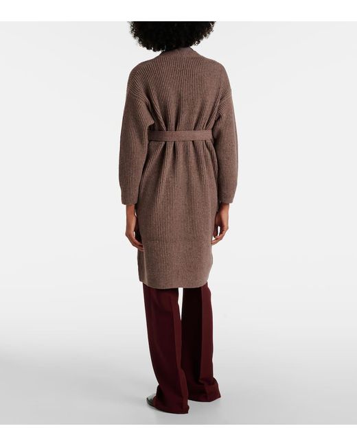 Max Mara Brown Cardigan Emblema Aus Einem Wollgemisch