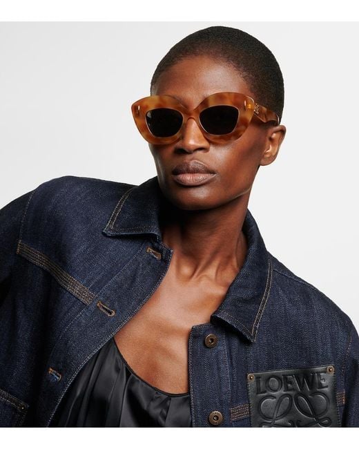 Loewe Brown Retro Screen Cat-Eye Sunglasses