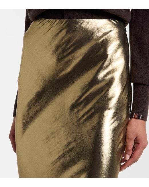 Gonna Lunga di Self-Portrait in Metallic
