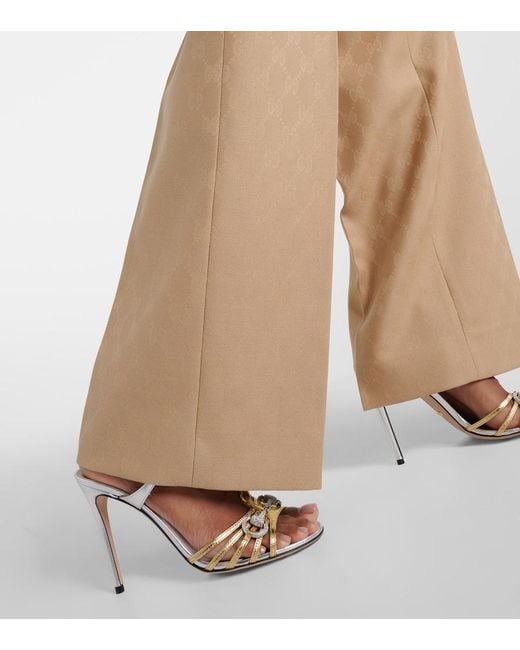 Gucci Natural Gg Wool Pants