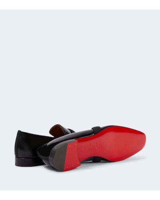 Christian Louboutin Black Dandydeco Patent Leather Loafers for men