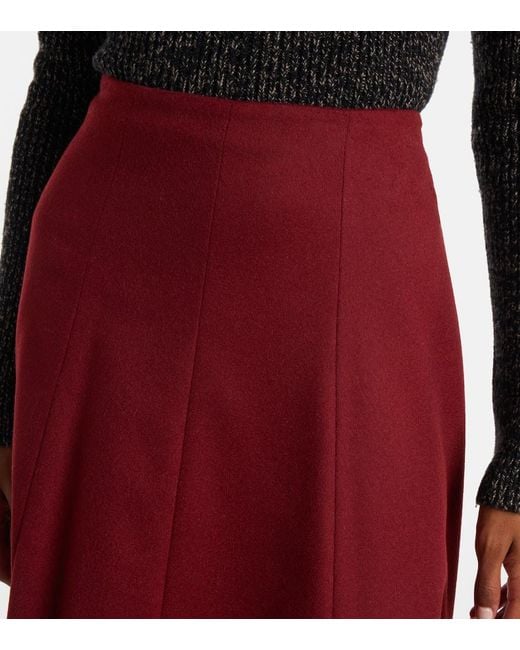 Max Mara Geneve Flared Wool Midi Skirt