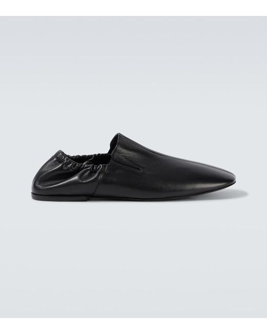 Dries Van Noten Black Leather Loafers for men
