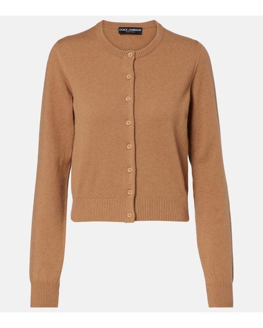Dolce & Gabbana Brown Cardigan Aus Kaschmir
