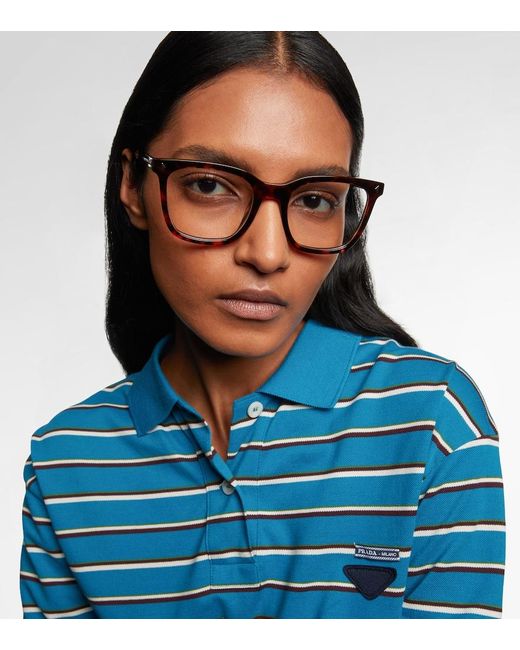 Prada Brown Eckige Brille