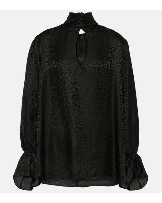 Blouse en jacquard Nina Ricci en coloris Black