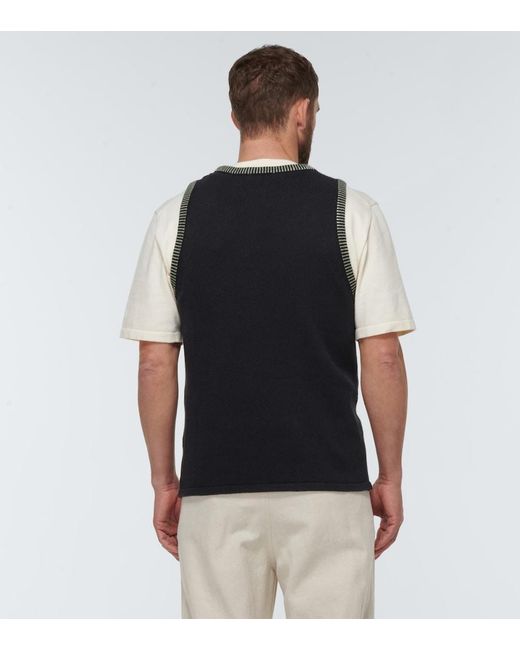 Commas Black Sleeveless Knitted Top for men