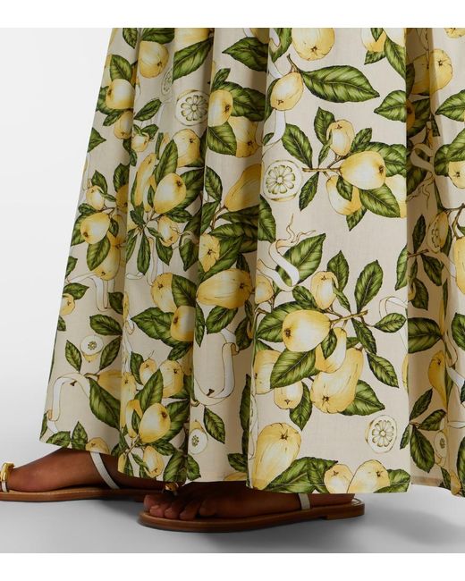Adriana Degreas Metallic Printed Cotton-Blend Maxi Skirt