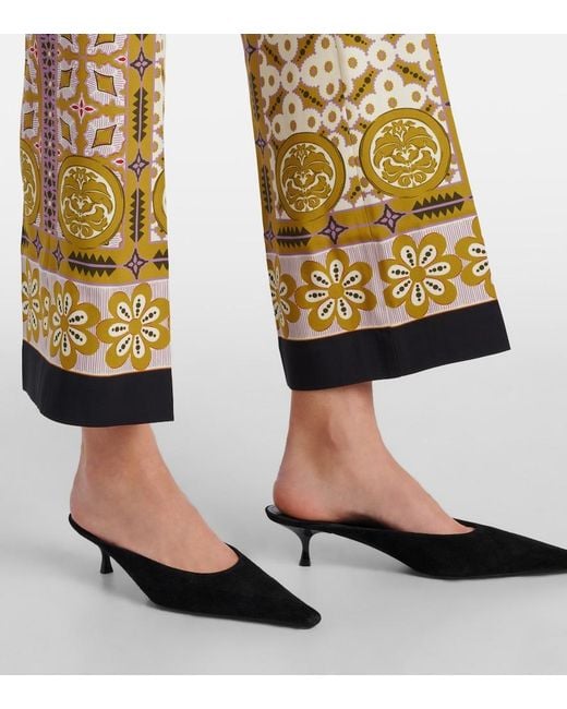 LaDoubleJ Metallic Printed Straight Pants
