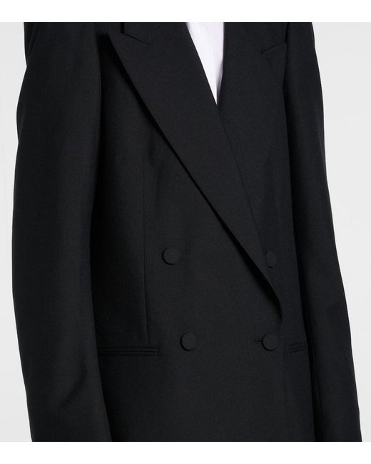 Dries Van Noten Black Double-Breasted Wool Blazer