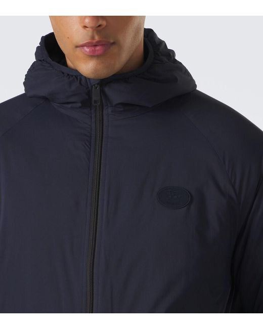 Burberry Blue Ekd Hooded Jacket for men