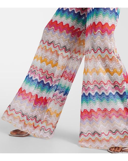 Pantalones anchos zigzag Missoni de color White