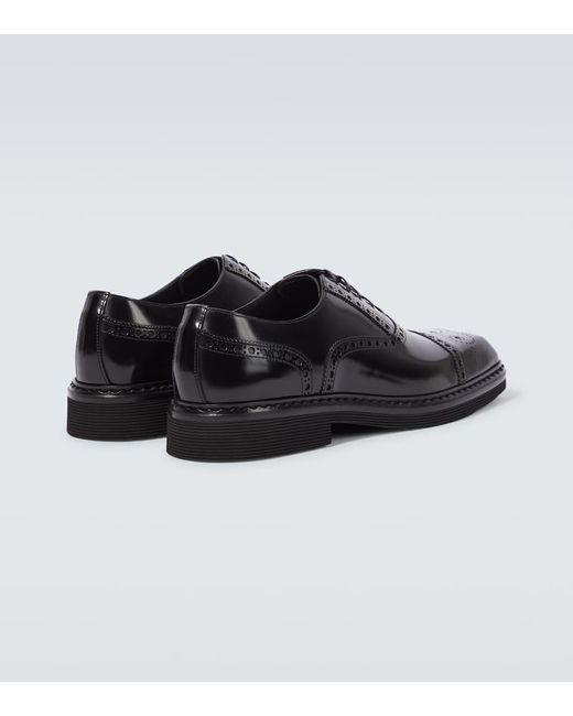 Zapatos brogue de piel cepillada Dolce & Gabbana de hombre de color Black