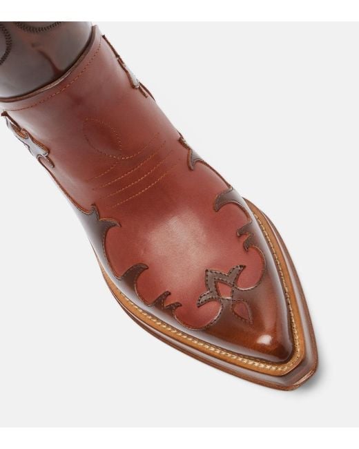 Gabriela Hearst Brown Capitana Leather Cowboy Boots