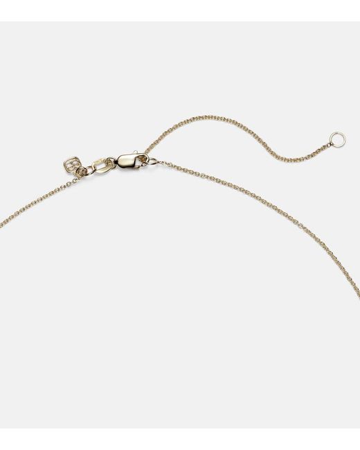 Sydney Evan Metallic Cocktail Bar 14Kt Necklace With Emeralds And Diamonds