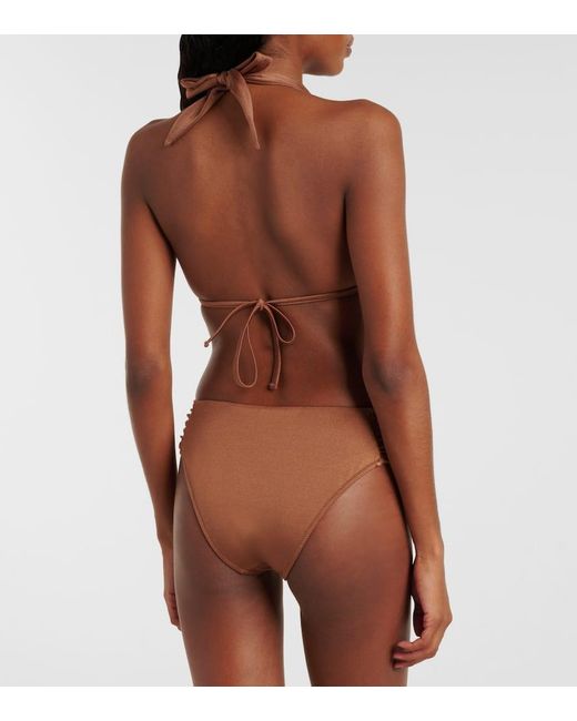 Heidi Klein Brown Grasse Halterneck Bikini Top