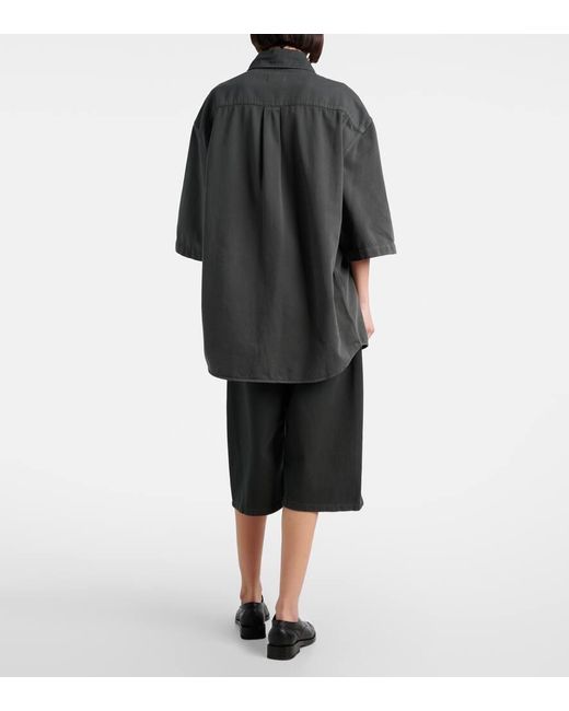 Camisa En Denim Oversized Lemaire de color Black