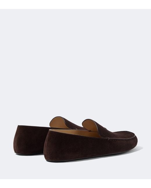 The Row Brown Suede Loafers for men