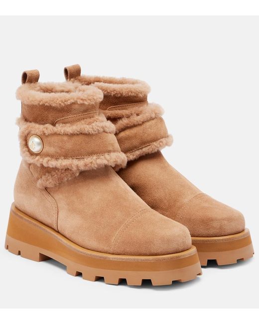 Jimmy Choo Brown Meena Suede Ankle Boots