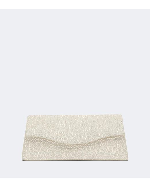 Elie Saab Natural The Midnight Embellished Suede Clutch