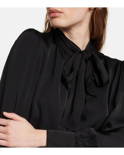 Velvet Black Evelyn Satin Shirt Mini Dress
