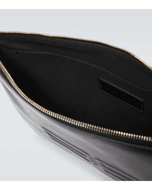 Balenciaga Black Bb Icon Leather Pouch for men