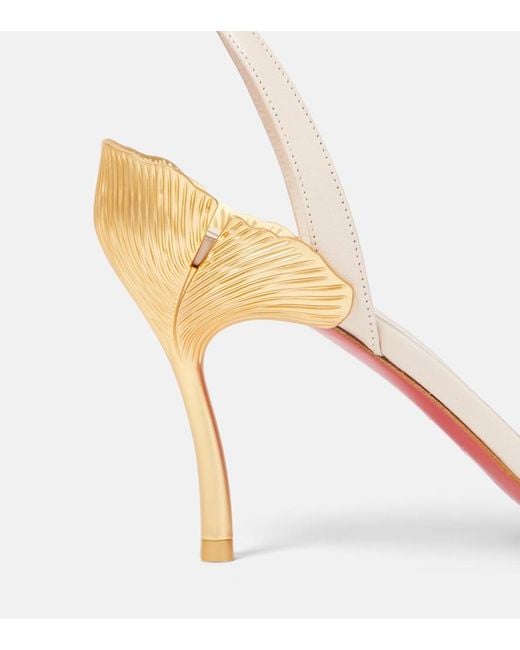 Christian Louboutin White Ginko Girl 85 Leather Sandals
