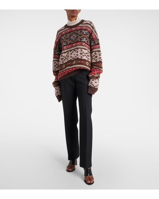 The Row Red Hinny Cashmere, Silk And Mohair Sweater