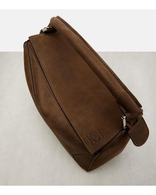 Loewe Brown Puzzle Small Leather Top-Handle Bag