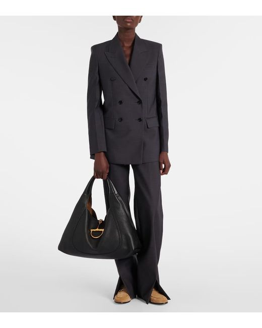 Gucci Black Schultertasche Softbit Maxi Aus Leder